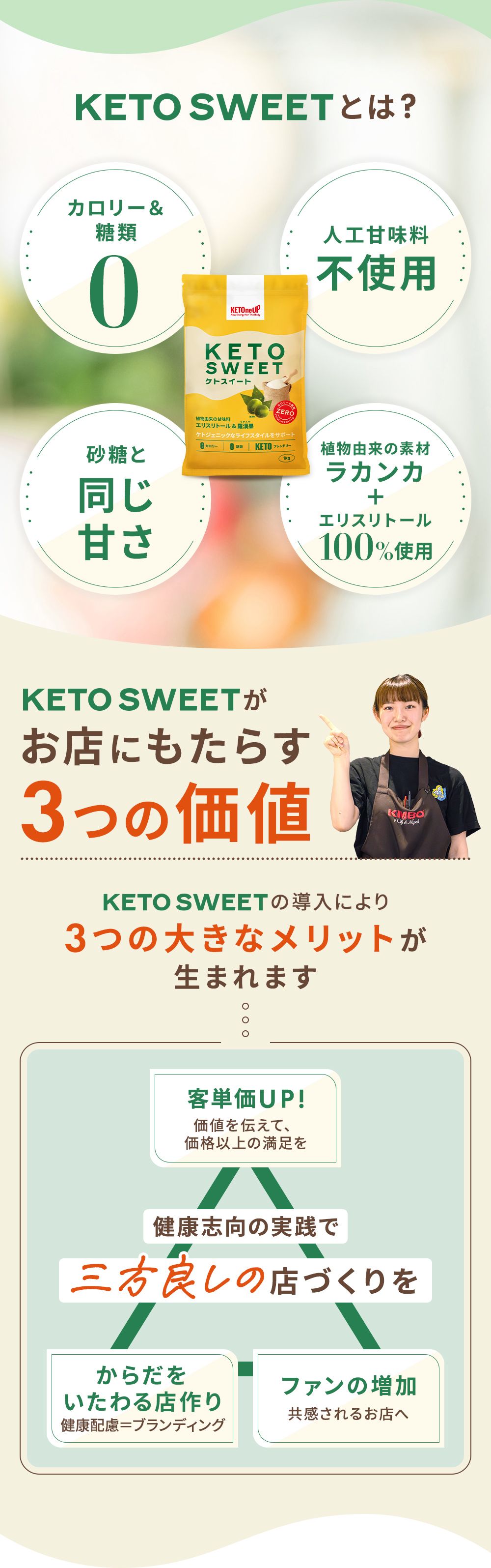 公式】KETOneUP KETO SWEET（ケトスイート）1kg | プロ仕様の業務用直販